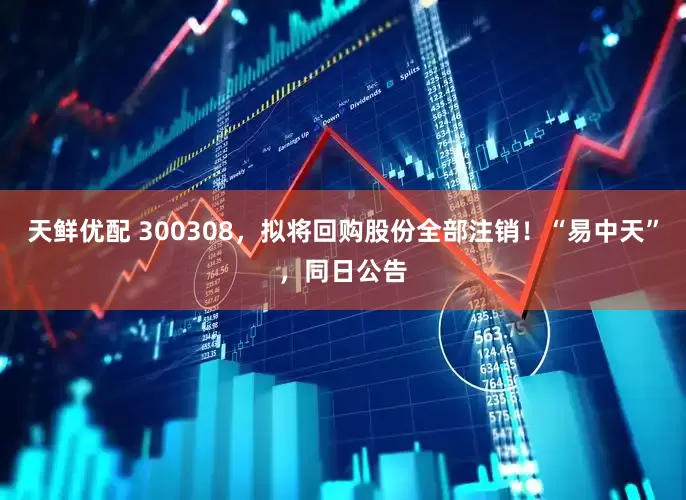 天鲜优配 300308，拟将回购股份全部注销！“易中天”，同日公告
